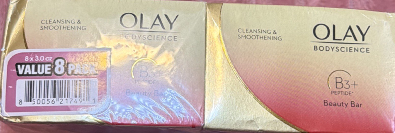 Olay Bodyscience Niacinamide Peptide Beauty Bar 8-Pack Beige Unisex Regular