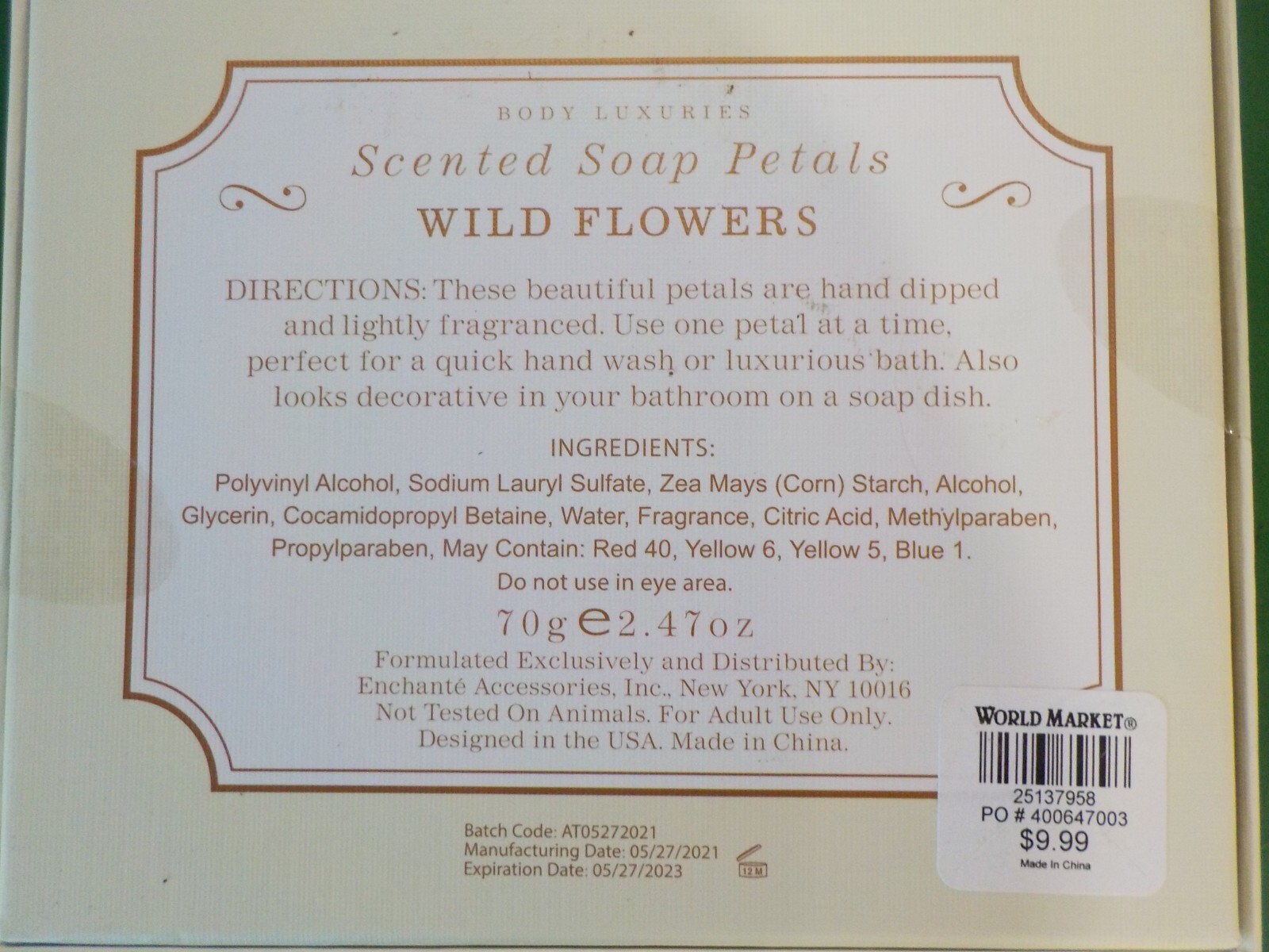 Body Luxuries Scented Floral Soap Petals Wild flowers (P 20)