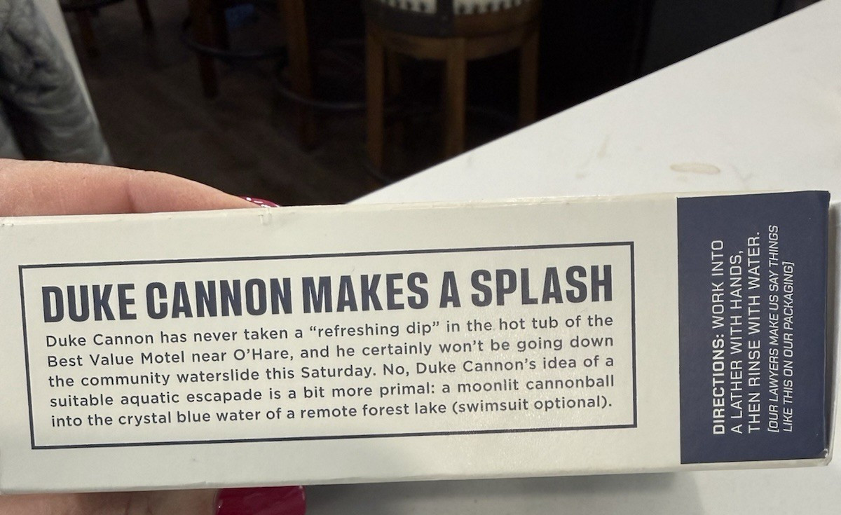 Duke Cannon Midnight Swim Brick Soap 10 oz Bar Made in the USA New