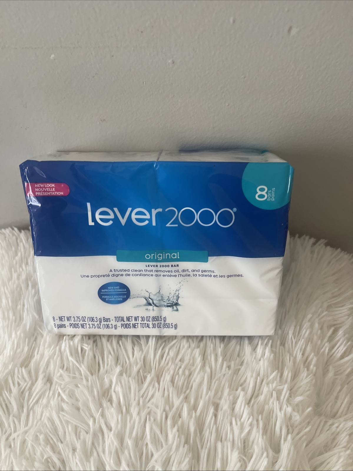 Lever 2000 Original Bar Soap, Pack of 8, 3.75 oz Bars