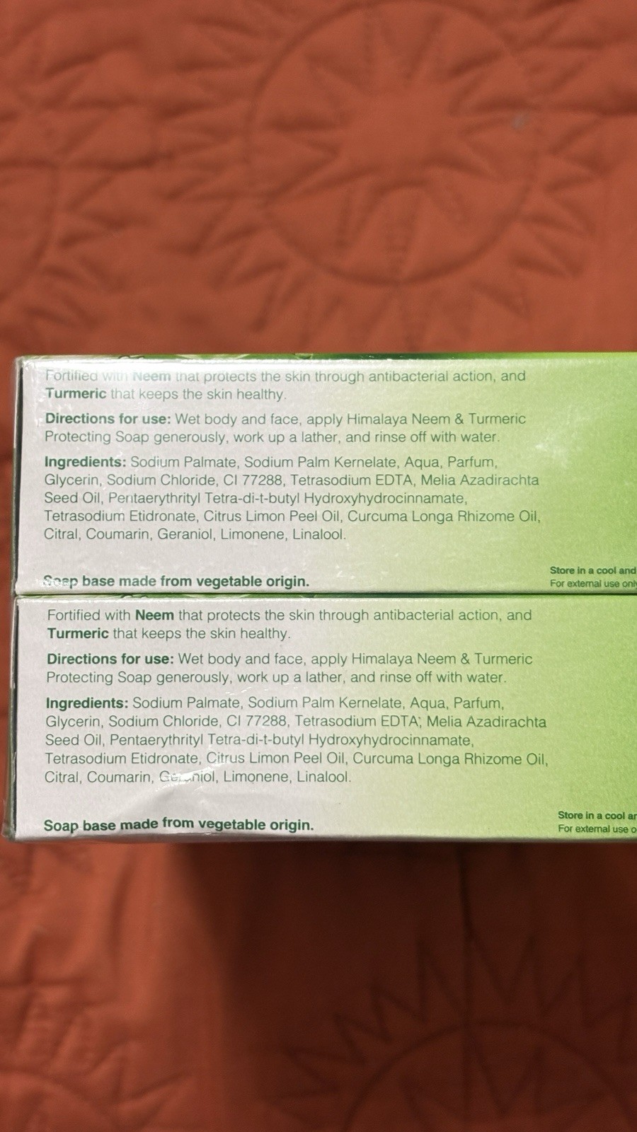 Himalaya Neem & Turmeric Protecting Soap 125g Bar Lot of 6 Natural Herbal Beauty