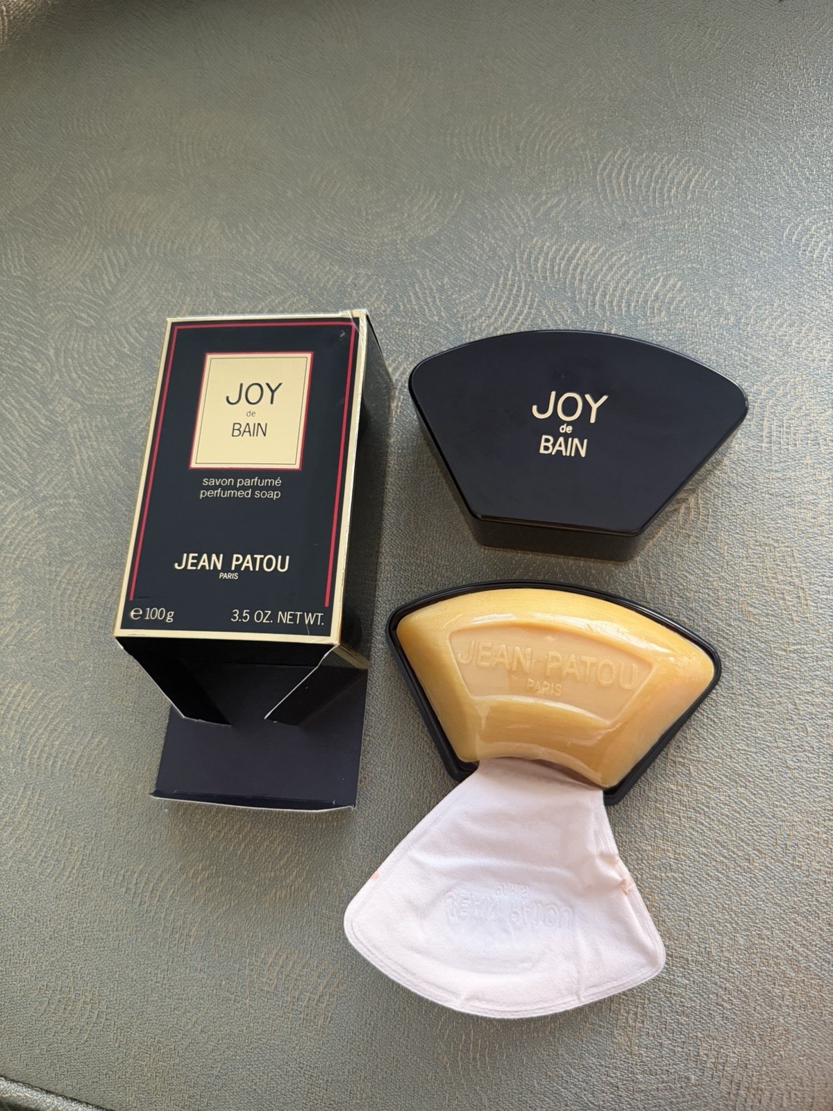 JEAN PATOU JOY DE BAIN 100G PERFUMED SOAP NEW WITH BOX 3.5 OZ Sealed Vintage