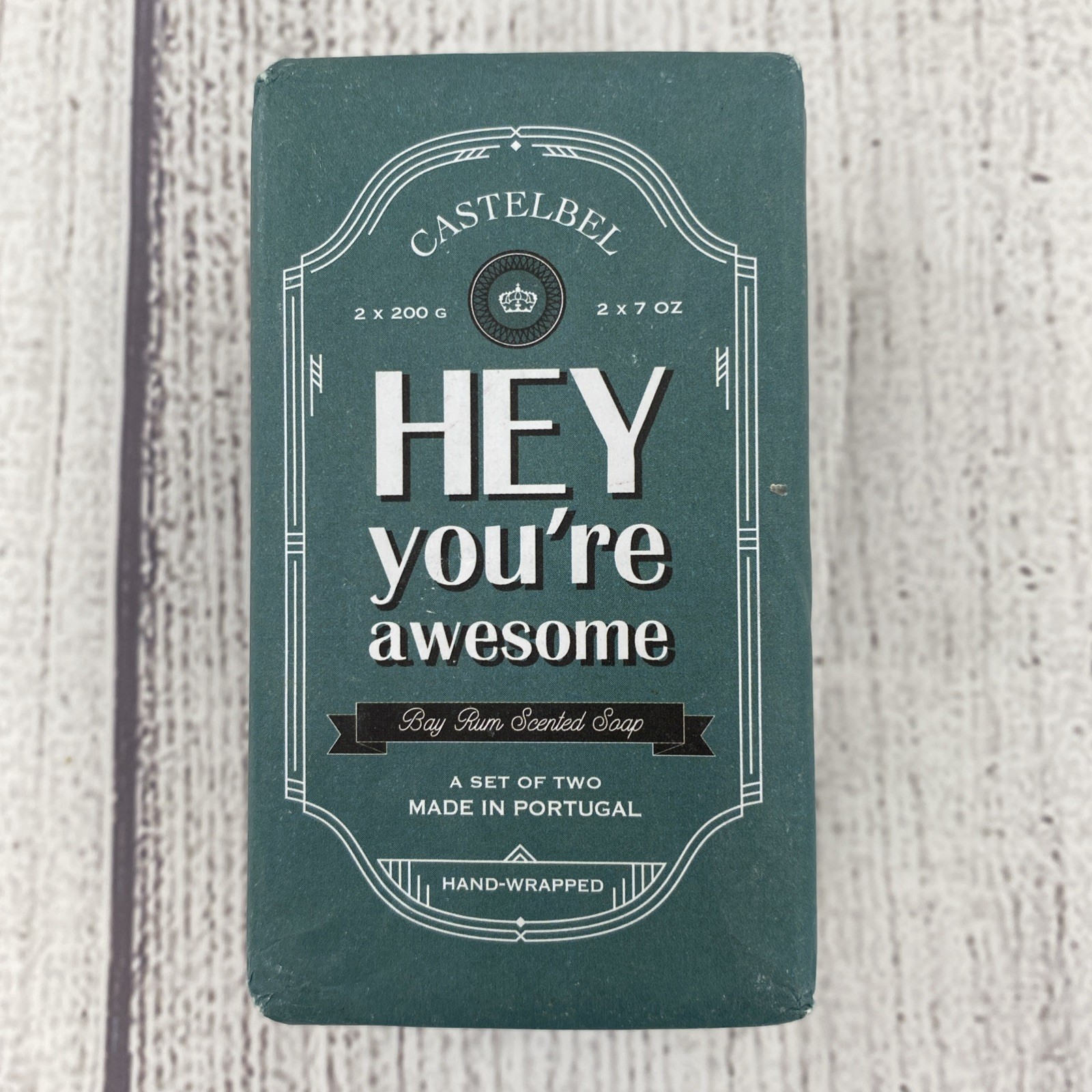 Castlebel Men’s Soap Bars Grooming Bay Rum Scented Hey You’re Awesome (2 Bars)