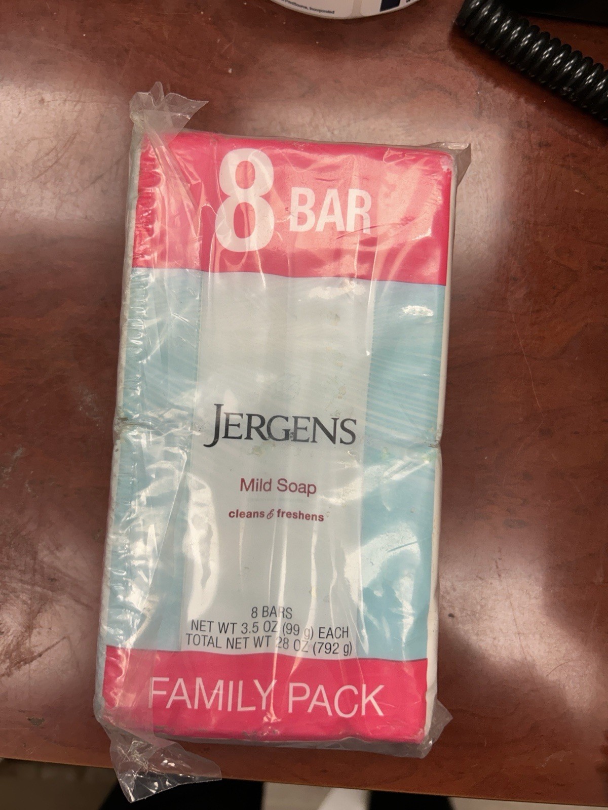 Jergen’s Mild Bar Soap, Family Pack, 8 Bars 3.5oz Each