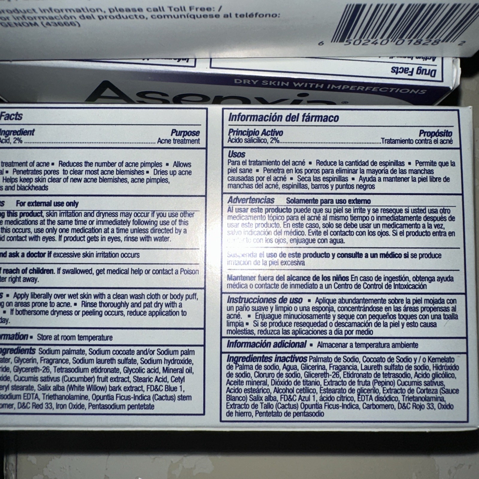 5 packs !!Asepxia Softening Acne Bar Soap Deep Cleaning + Moisturizing, 4oz.
