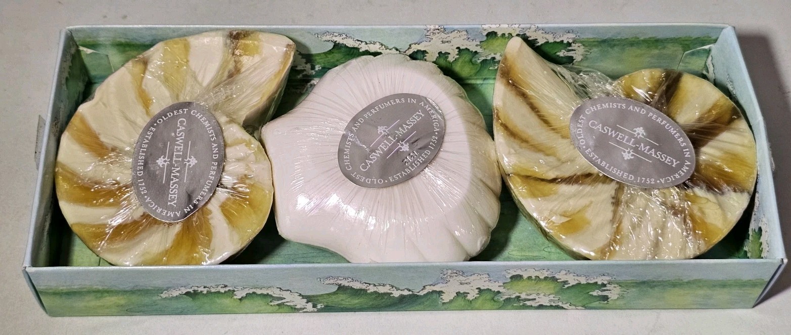 Vintage Caswell Massey Soap Gifts From Sea Seashell w/ Box Almond Scent Mermaid