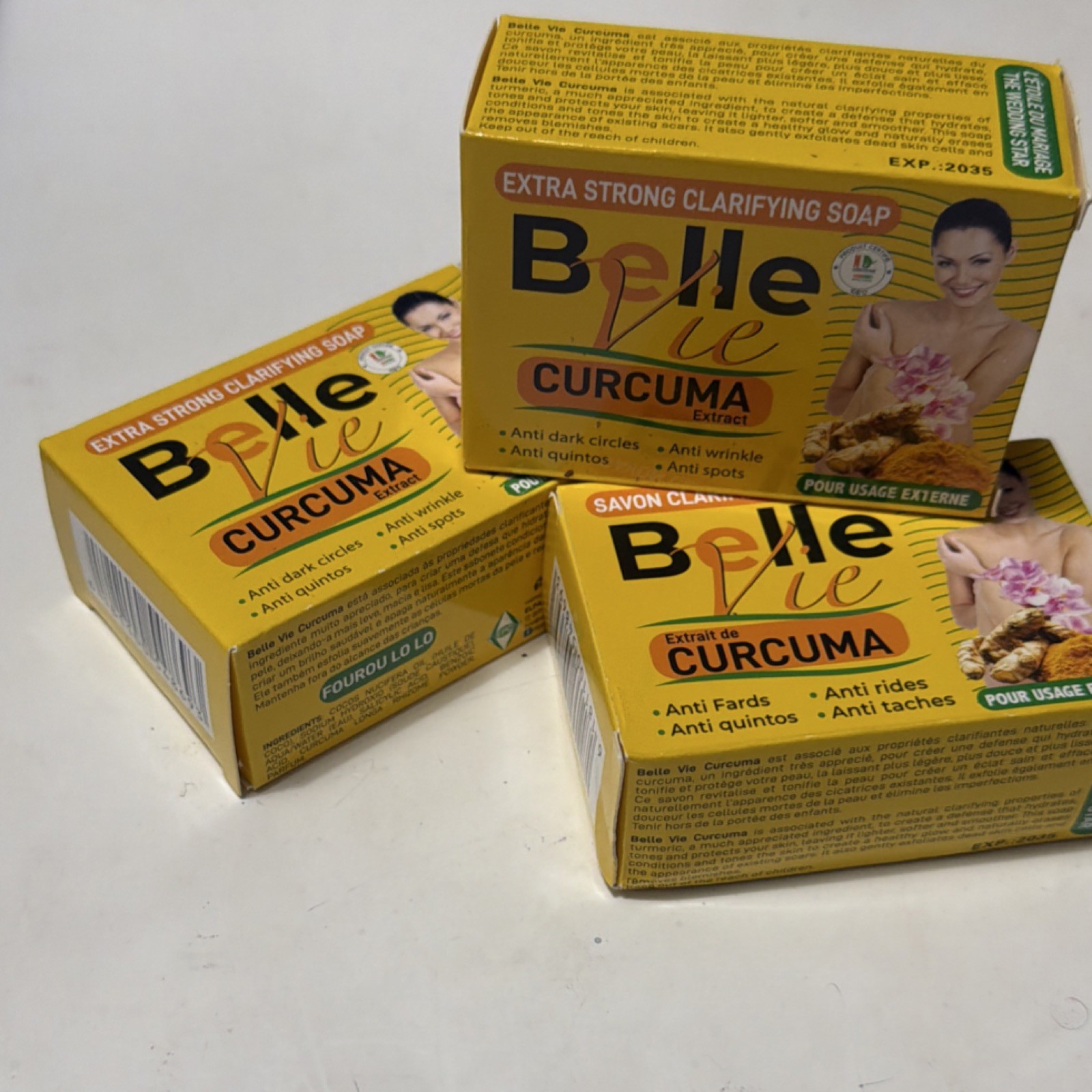Belle Vie Curcuma Clarifying Soap Anti Fards Anti Rides Anti Taches Body Bar