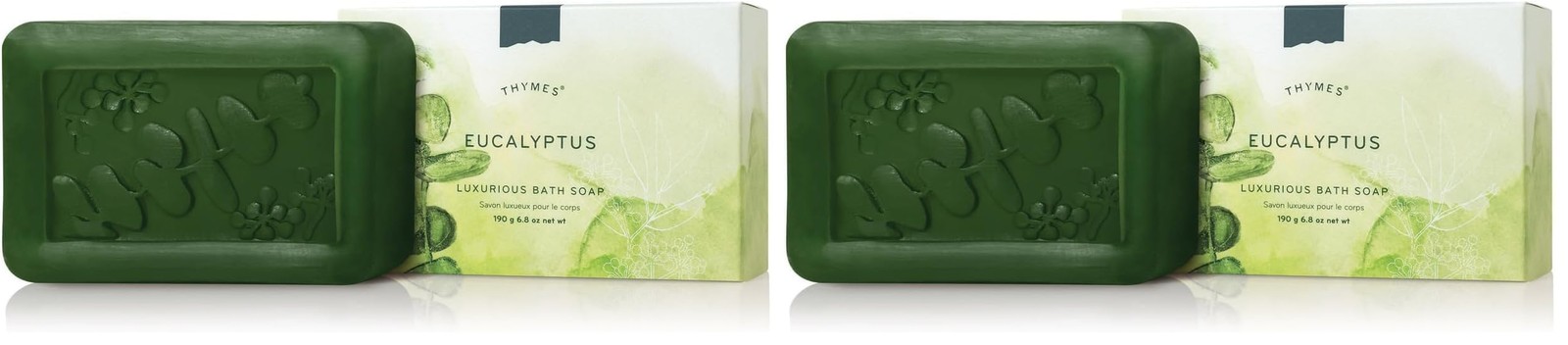 Thymes Eucalyptus Bar Soap – 6 Oz (Pack of 2) 6 Ounce