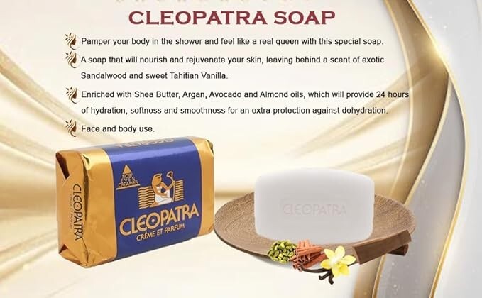 CLEOPATRA Creme ET Parfum Soap X 1 skin soft, smooth and supple 120g