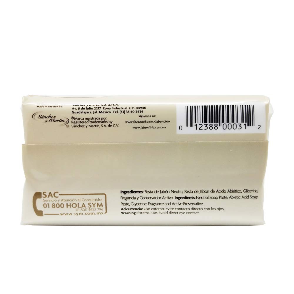 Lirio Dermatologico Skin Cleaning Soap 12 Pack Natural Family Use Daily