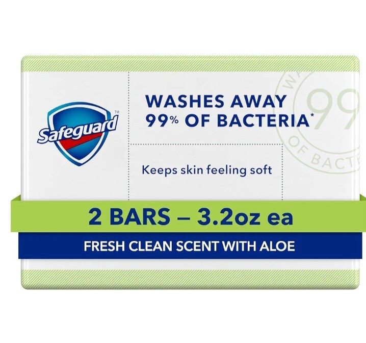 NEW! SAFEGUARD (8-BARS) 3.2 Oz. Bars ●FRESH CLEAN SCENT● W/Aloe Extract Soap🫧.