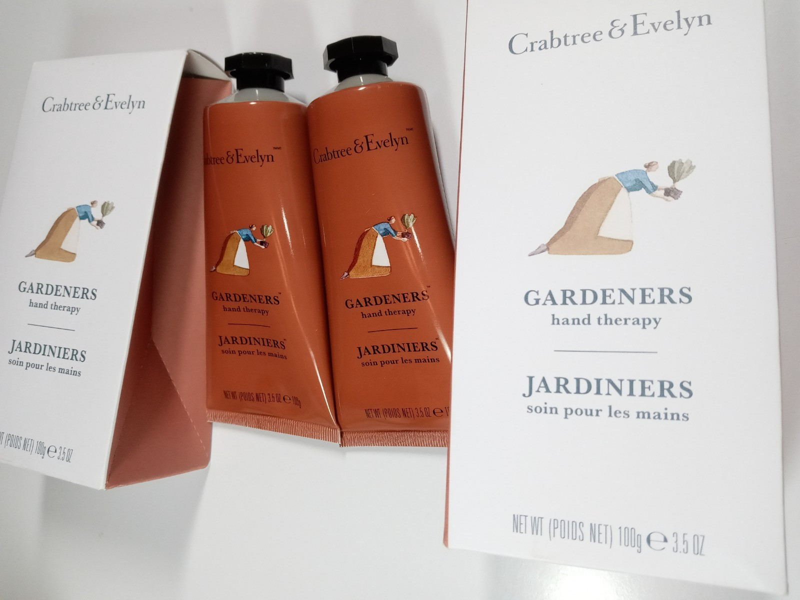 Crabtree & Evelyn Lot of 2 Gardeners Hand Therapy 2x100g/3.5oz NIB
