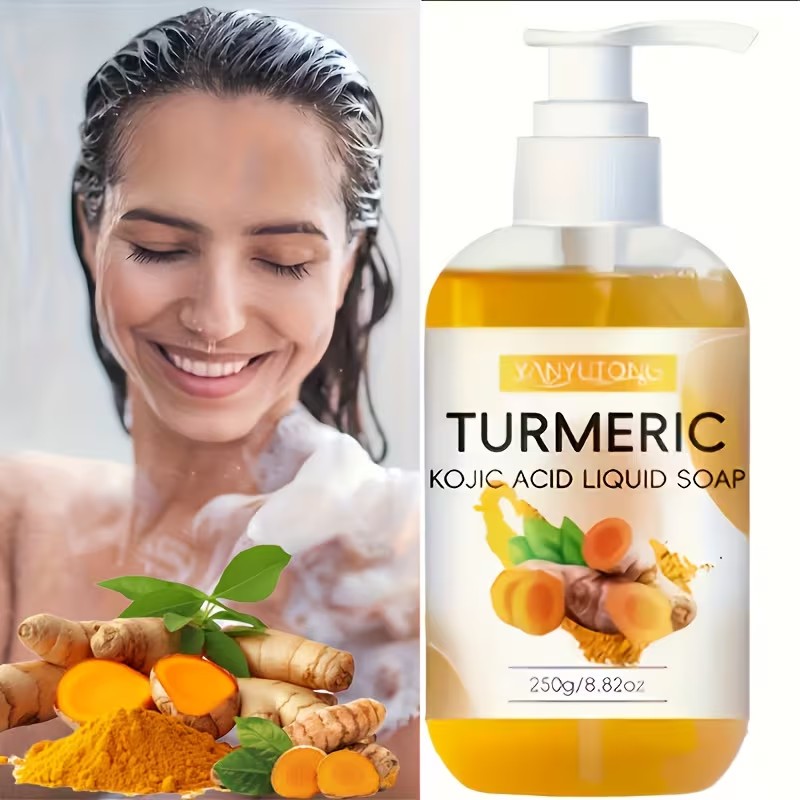 250g Turmeric Acid Liquid Soap, Moisturizing The Skin, Long-lasting Fragrance, R