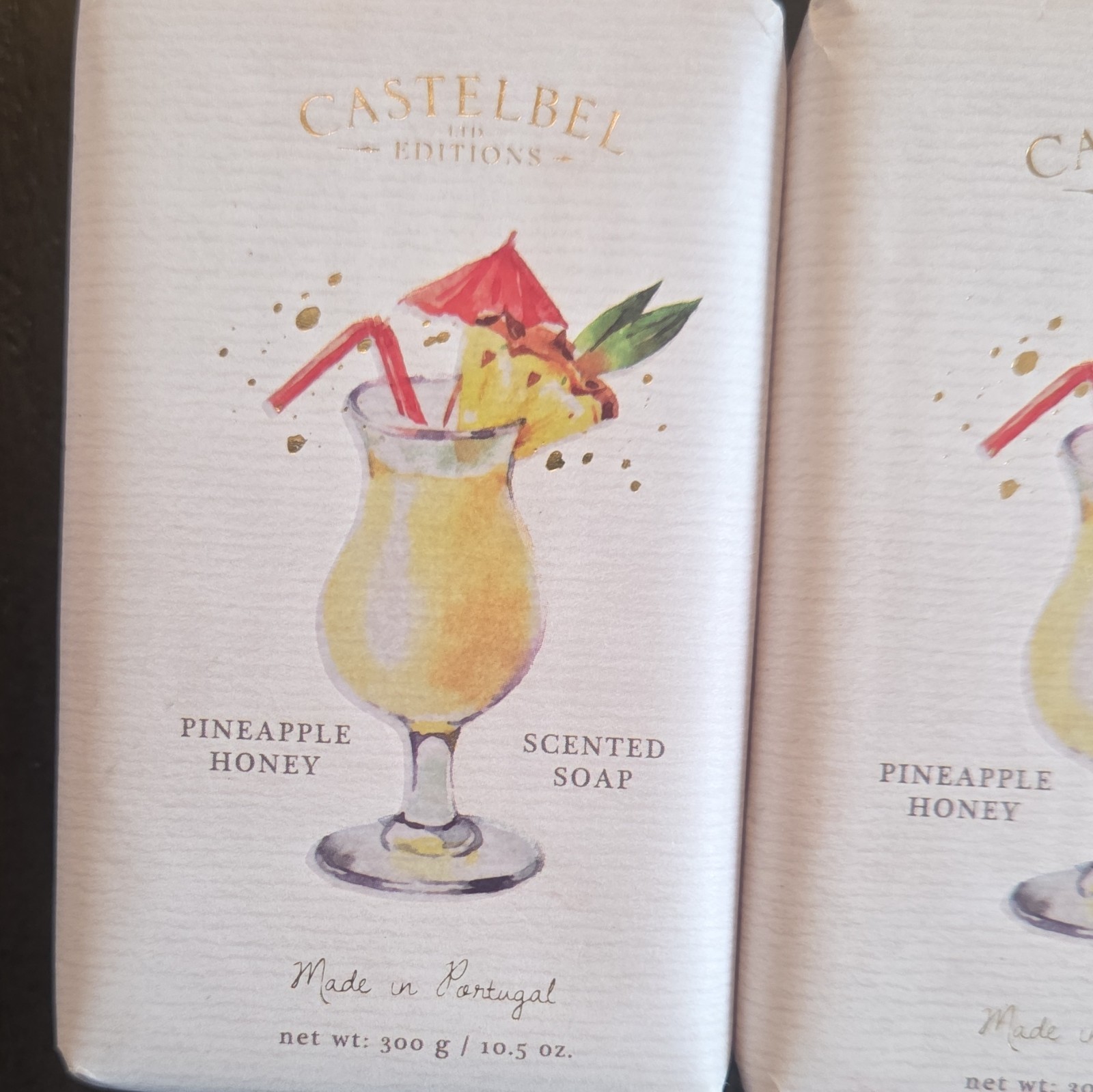 Castelbel Editions Pineapple Honey Scented Soap Bar Made in Portugal 2 x 10.5 oz