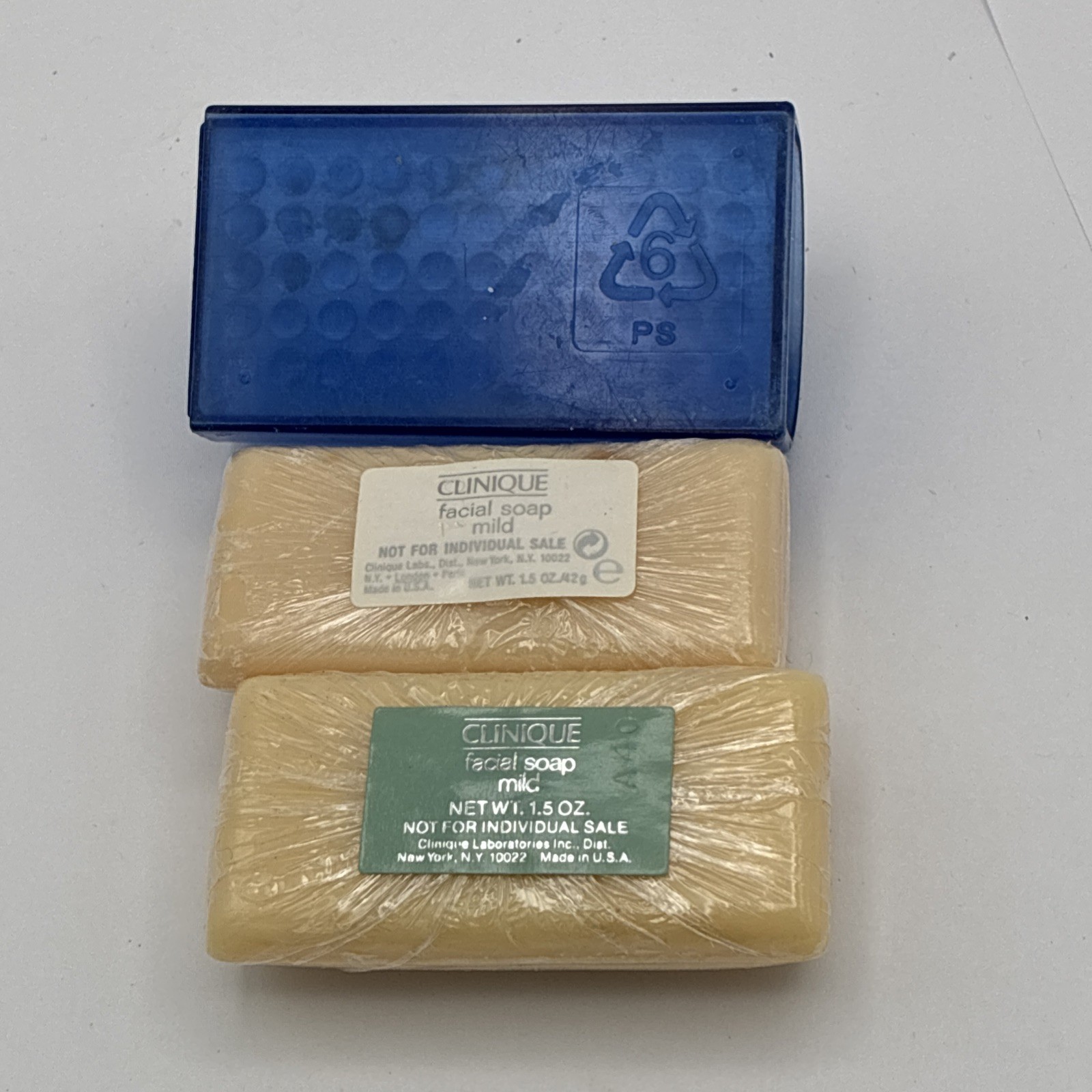 Clinique Little Facial Soaps Mild Bar 2x Soap 1.5 oz Travel Size NEW SEALED Case