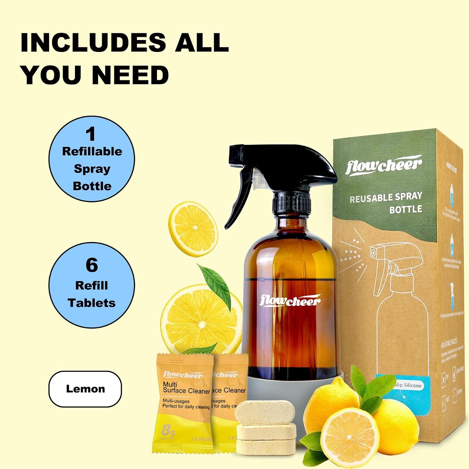 Lemon Scent All Purpose Multi Use Household Cleaner Starter Kit