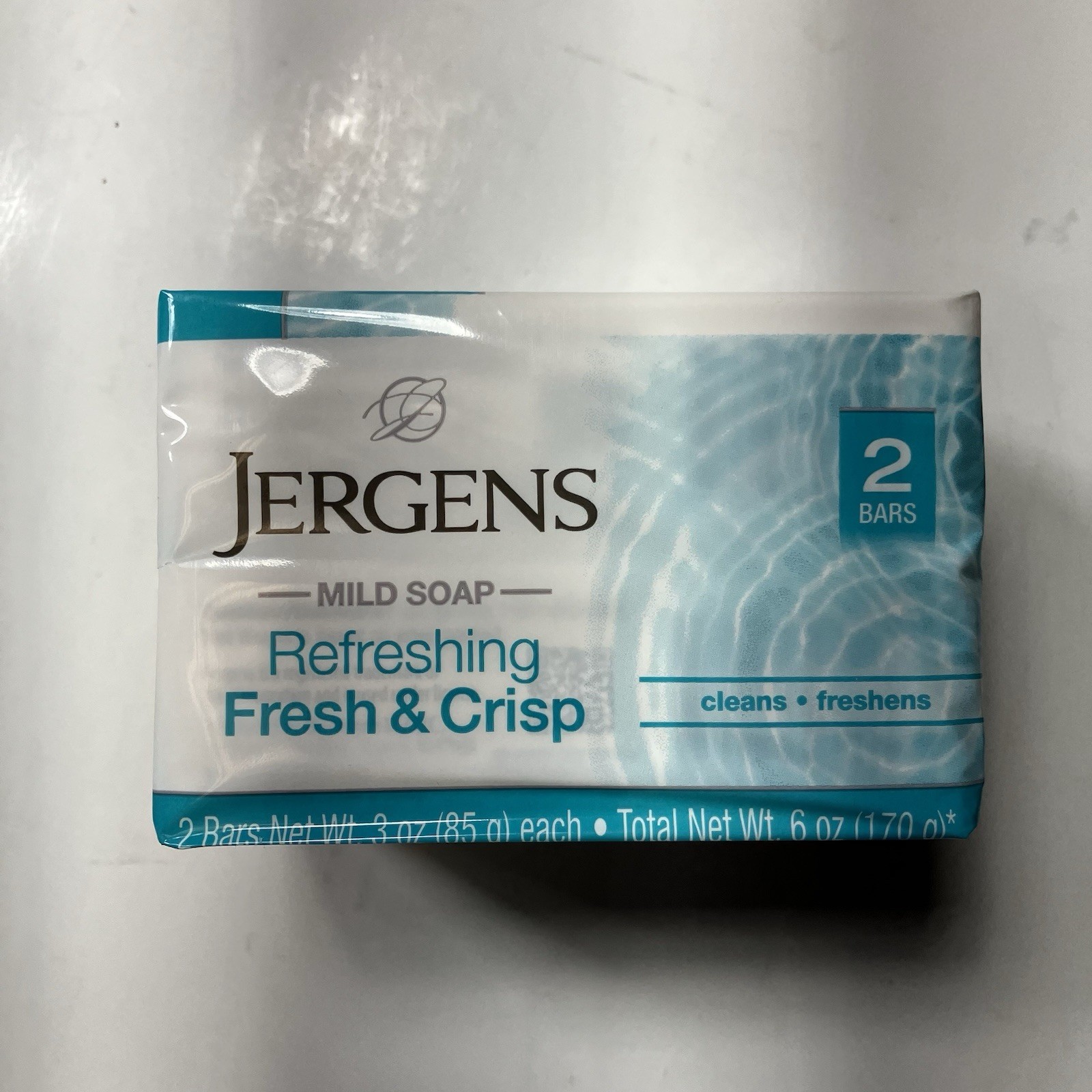 Jergens Mild Soap (3 oz) Refreshing Fresh & Crisp – Bath & Body Bar – Pack of 12