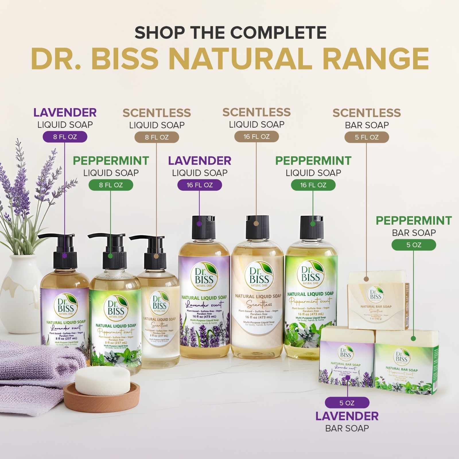 Dr. BISS Family Pack Bar Soap Bundle 8 Pack – Natural Artisan Bulk Soaps