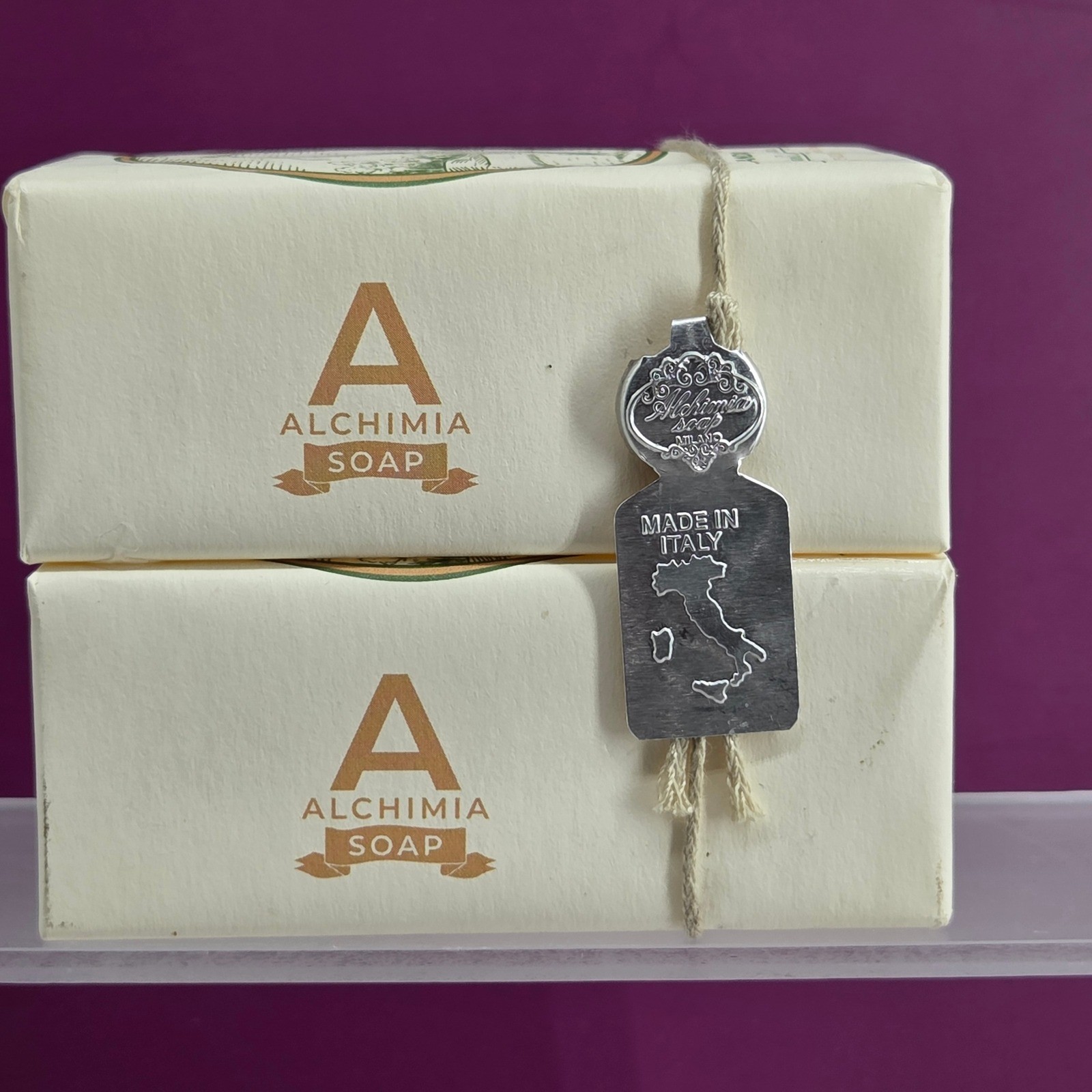 Alchimia Soap Sandalwood Men 8.75oz Italian Vegetable Bar Soap Golf Aesthetic
