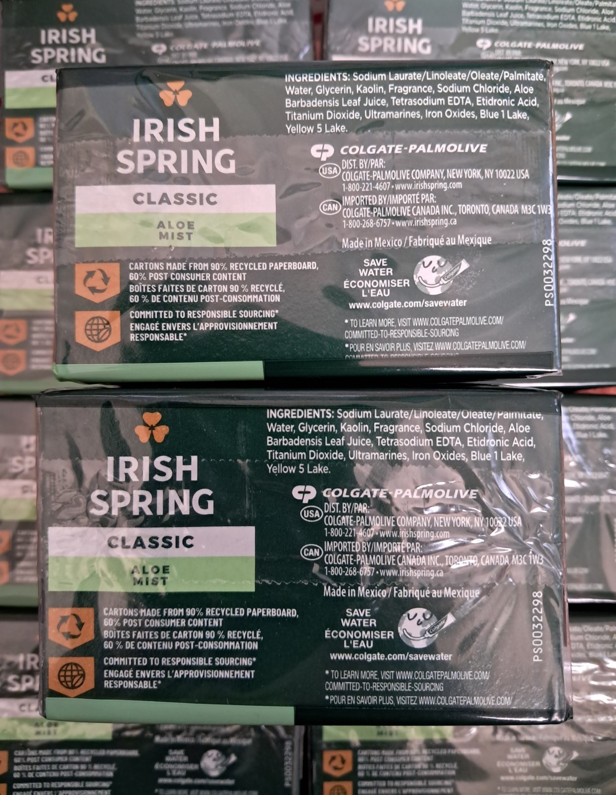 🆕️ IRISH SPRING ☘️(8-BARS) 3.2 Oz. (90g) Bars ●CLASSIC● Aloe Mist Bar Soap🫧.