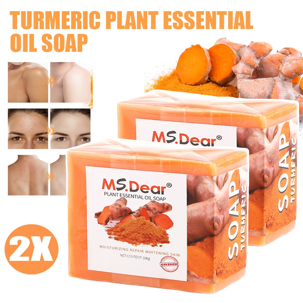 2 Pack Tumeric Soap Dark Spots Skin Glow Brighter All Skin types Skin Scars US