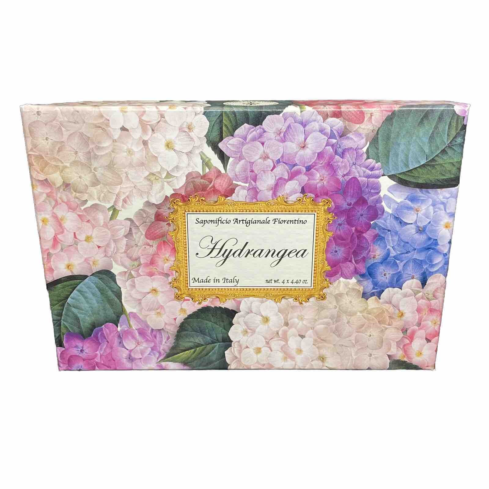 Saponificio Artigianale Fiorentino Hydrangea (4) 4.4oz Soap Bars Made In Italy