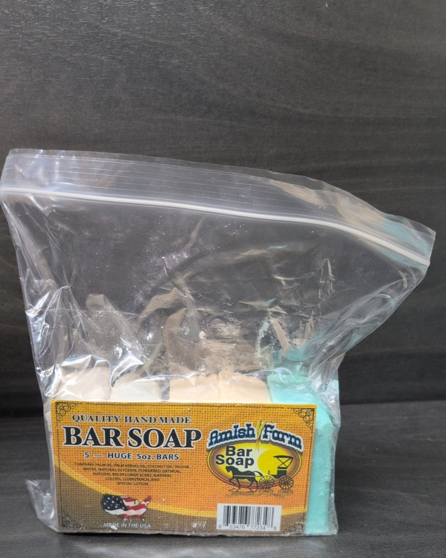 Amish Farms Bar Soap 5 Huge Bars 5 oz