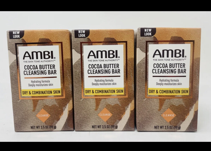 PACK OF 3 AMBI Skin Care Cocoa Butter soap 3.5 oz FREE SHIPPING