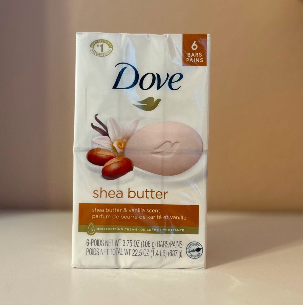 Dove Purely Pampering More Moisturizing Than Bar Soap Shea Butter- 22.5 Oz 6 Bar