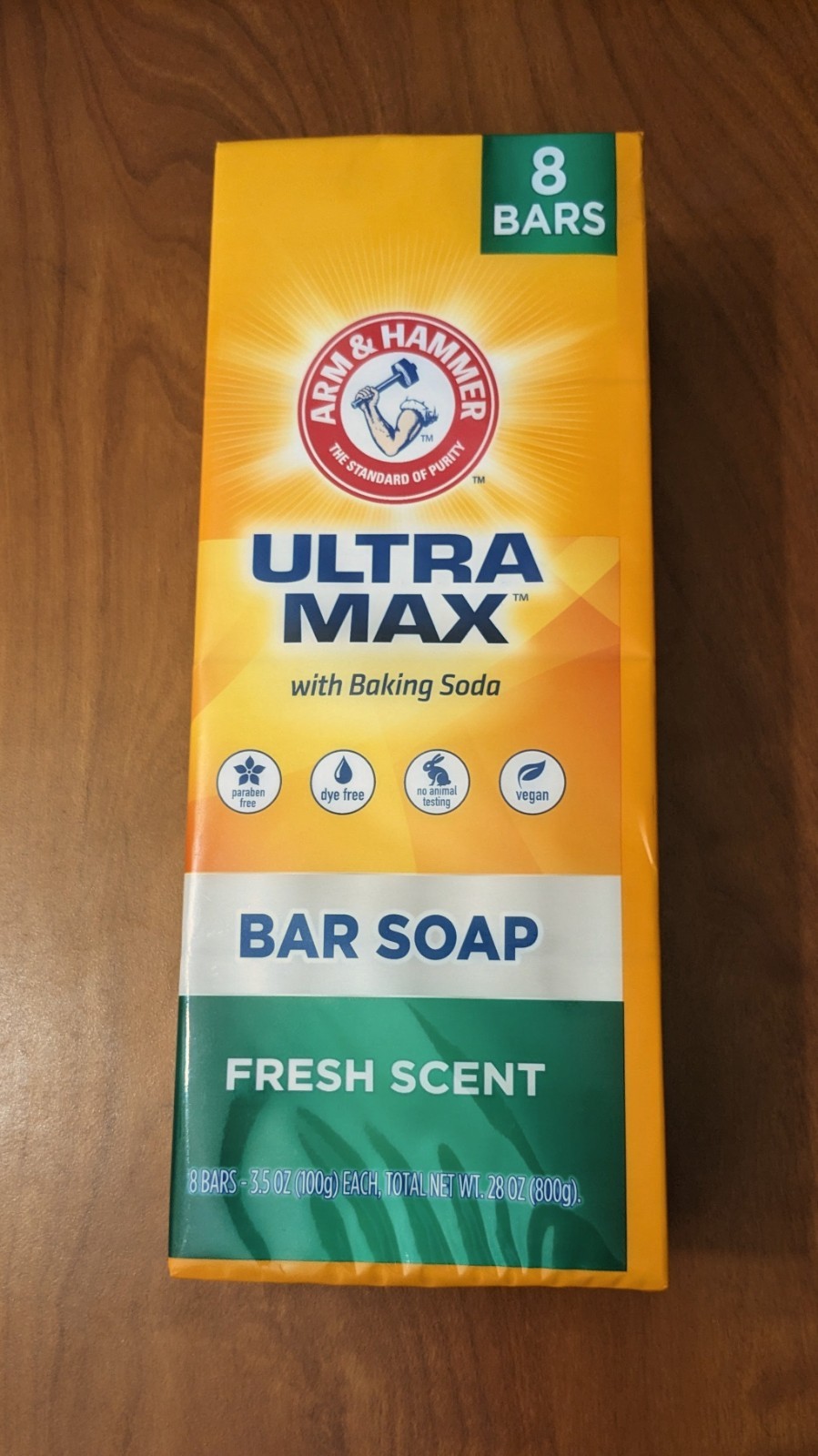 Arm Hammer Ultra Max Bar Soaps Vegan 8 Bars 3.5 oz Each Fresh Scent New