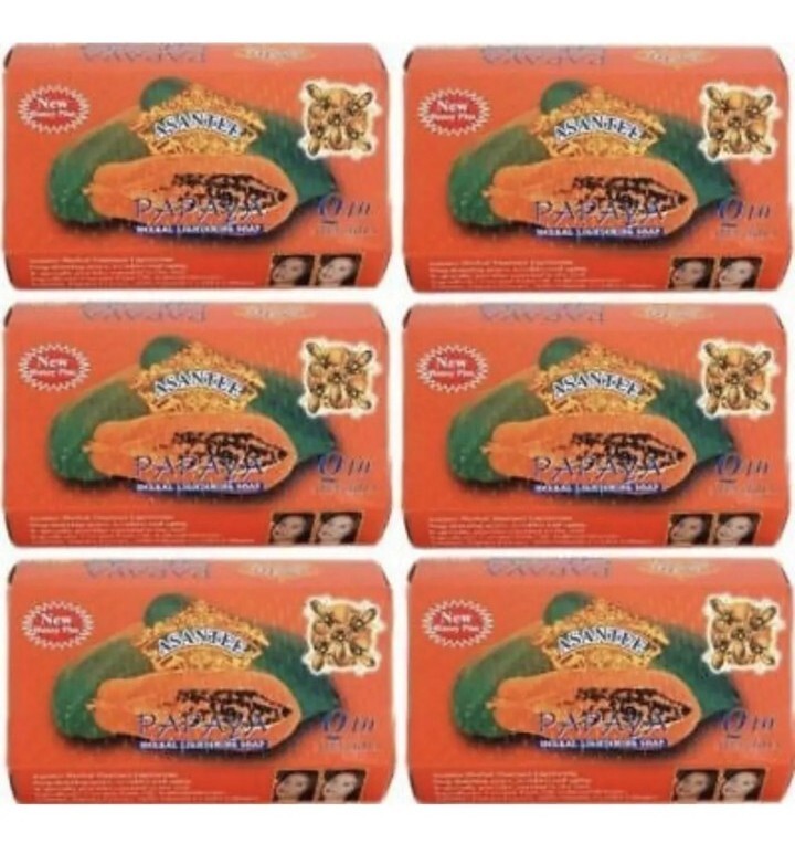 12 Bars Asantee Thai Herbal Papaya Honey Soap Wt Q10 AHA BHA Skin Whitenin 125g