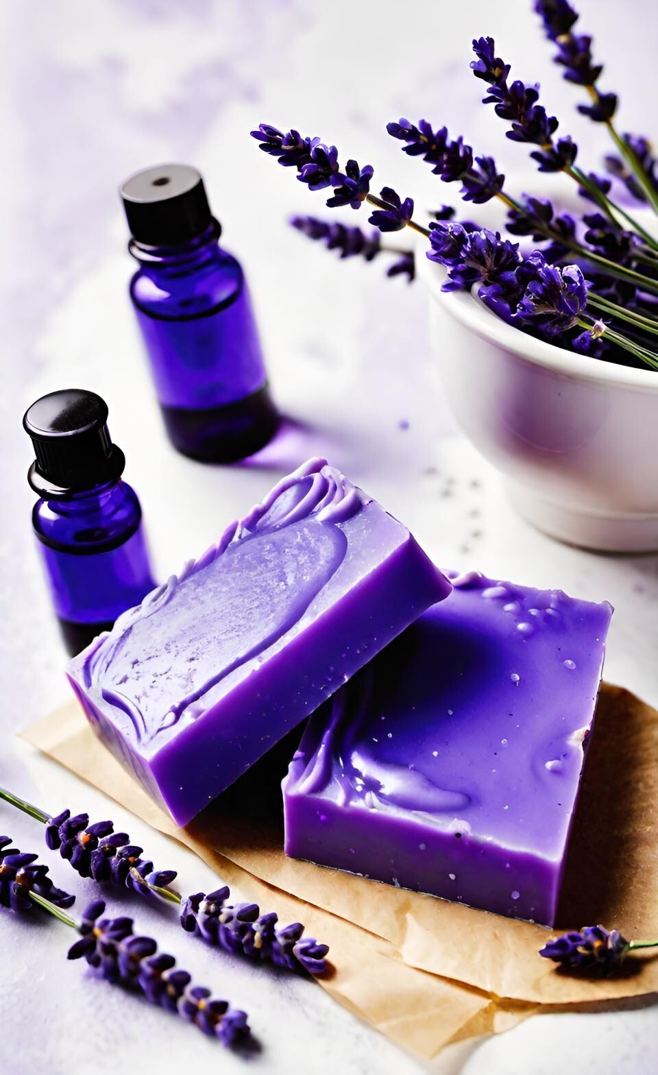 Lavender Handmade Organic Soap Bar Natural Oil Wonderful Scent Premium Body Spa