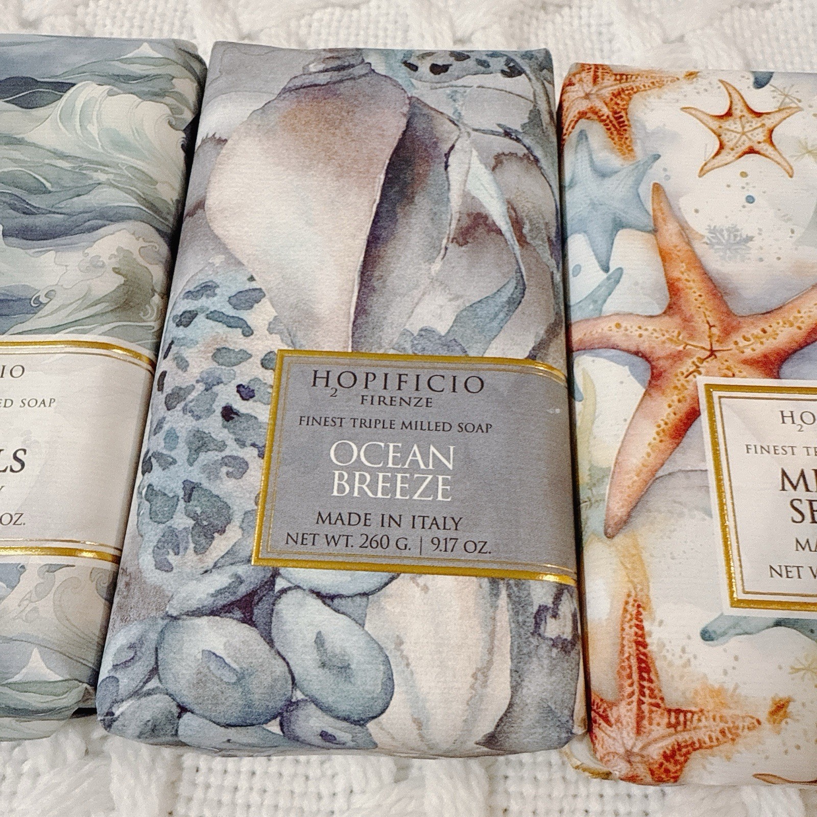 3 Pcs 9.17 Oz HOPIFICIO Sea Mineral /Ocean Breeze/ Mineral Sea Salt Bar SOAP