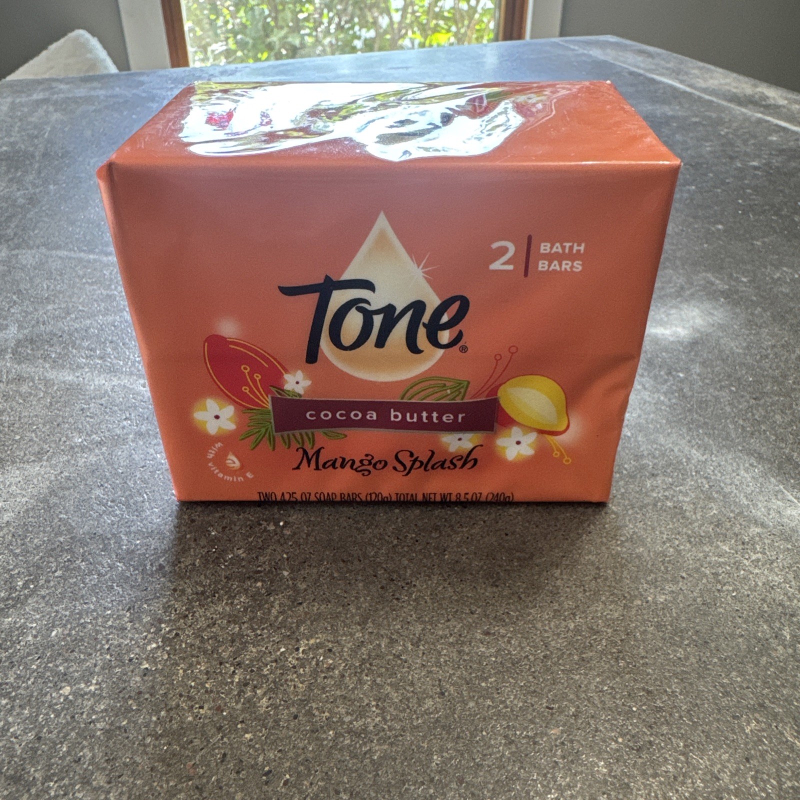 1 Pack Tone Mango Splash Cocoa Butter Bath Bars 1 Pack = 2 Bars Discontinued