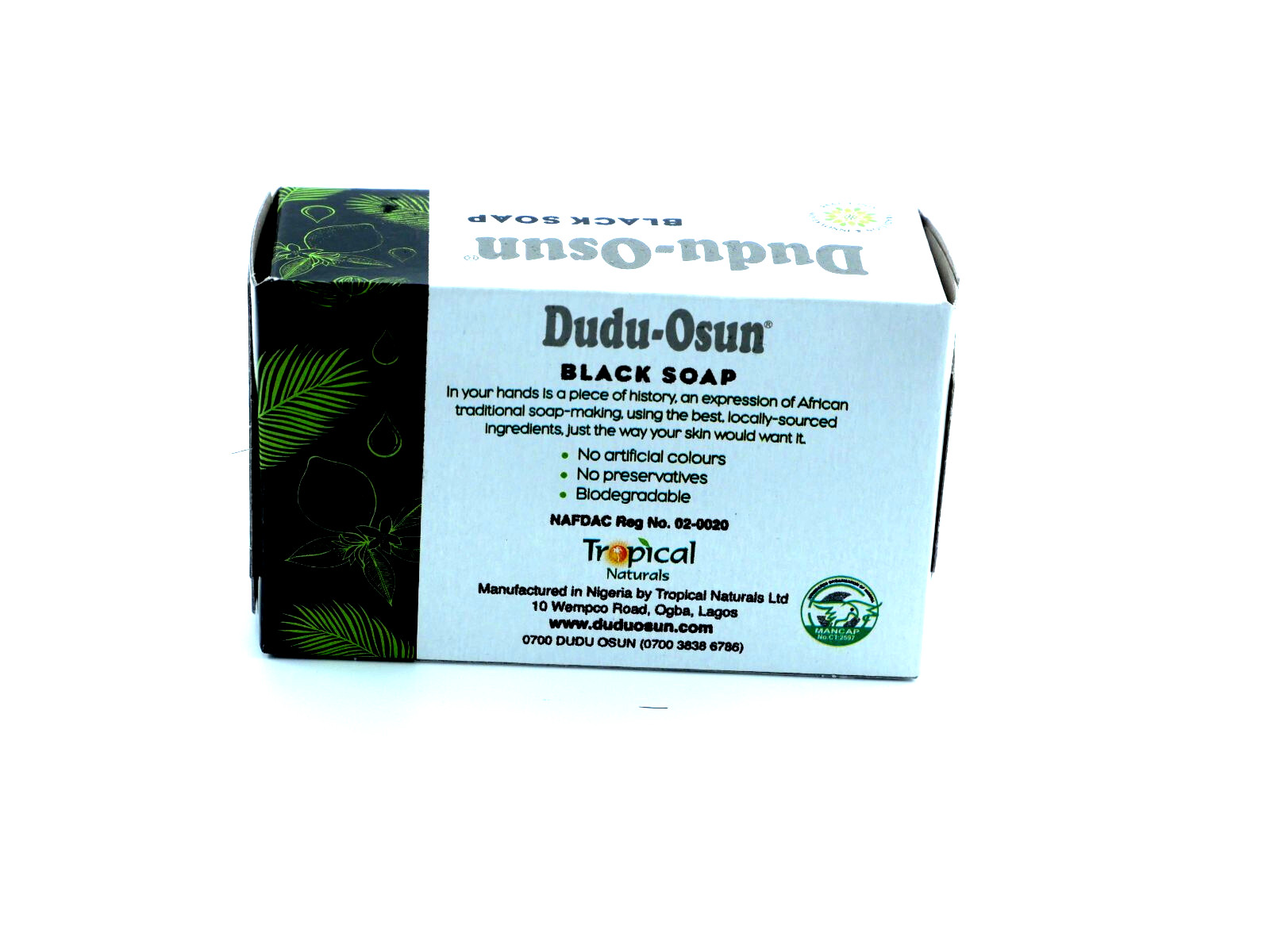 Tropical Natural Dudu Osun Black Soap Unscented Classic – All Natural 150g