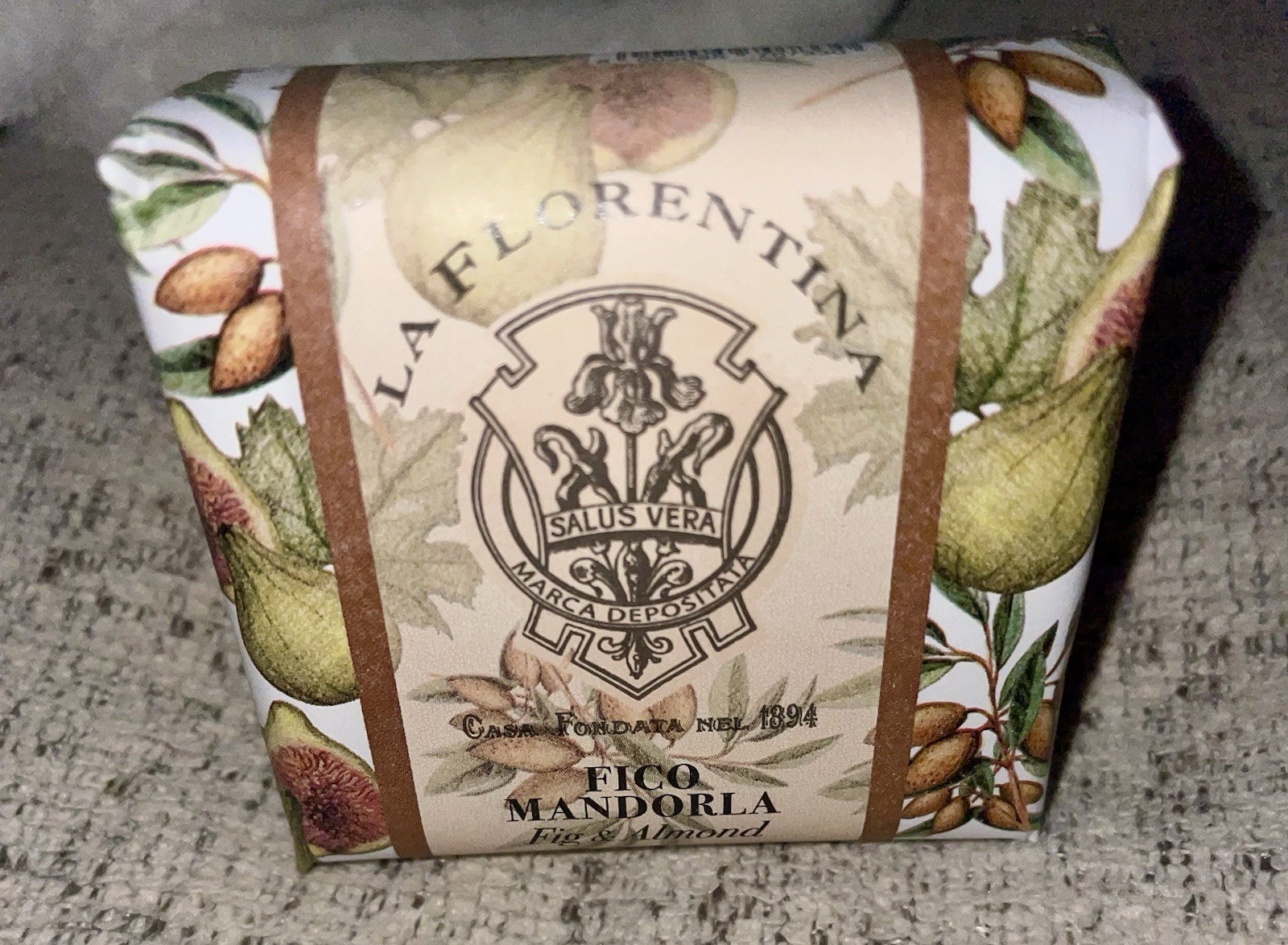 La Florentina Italian Luxury Bar Soap Fig & Almond. New!! Rare