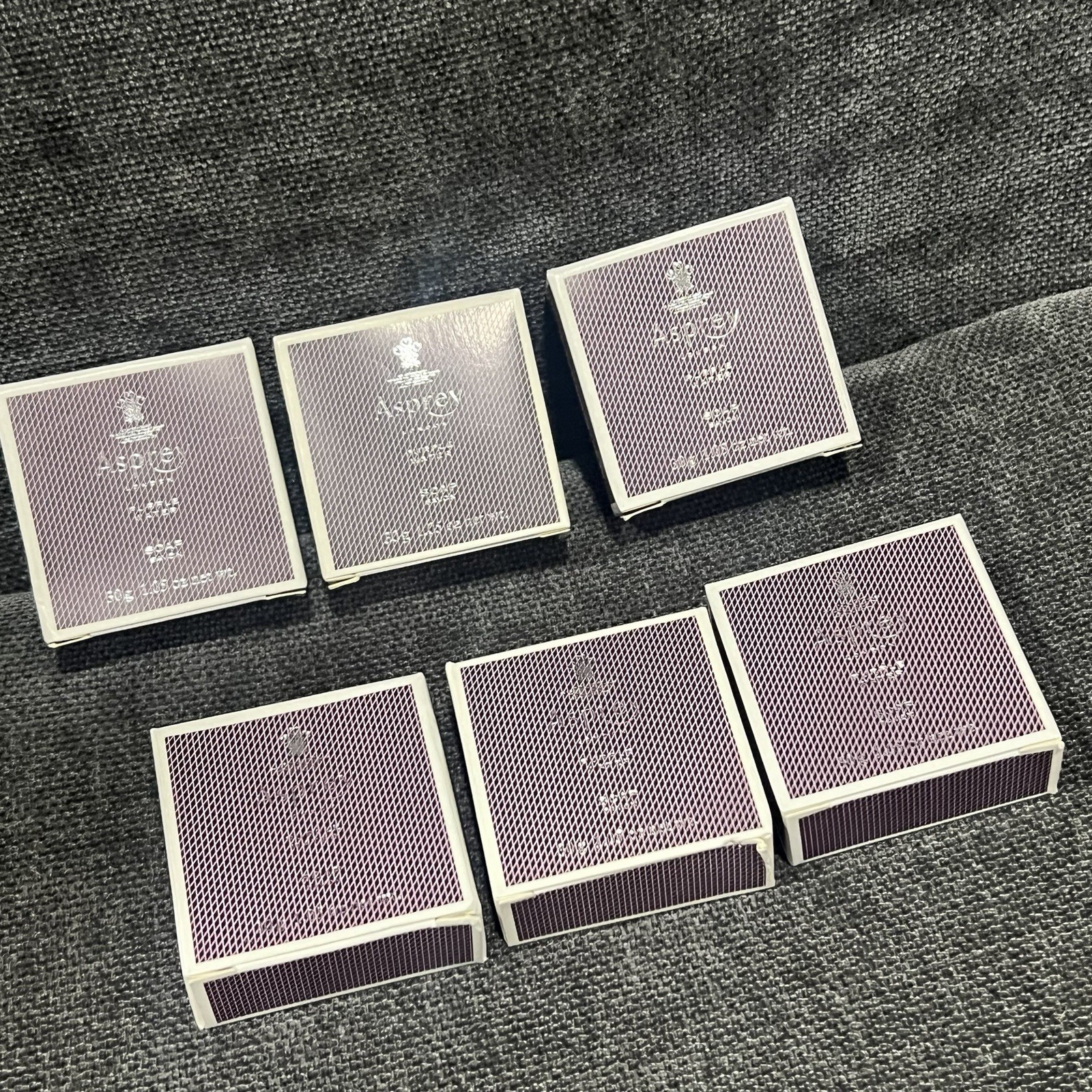 Lot of 6 Asprey London Purple Water Soap 30g/ 1.05oz NIB Discontinued EXP:2020