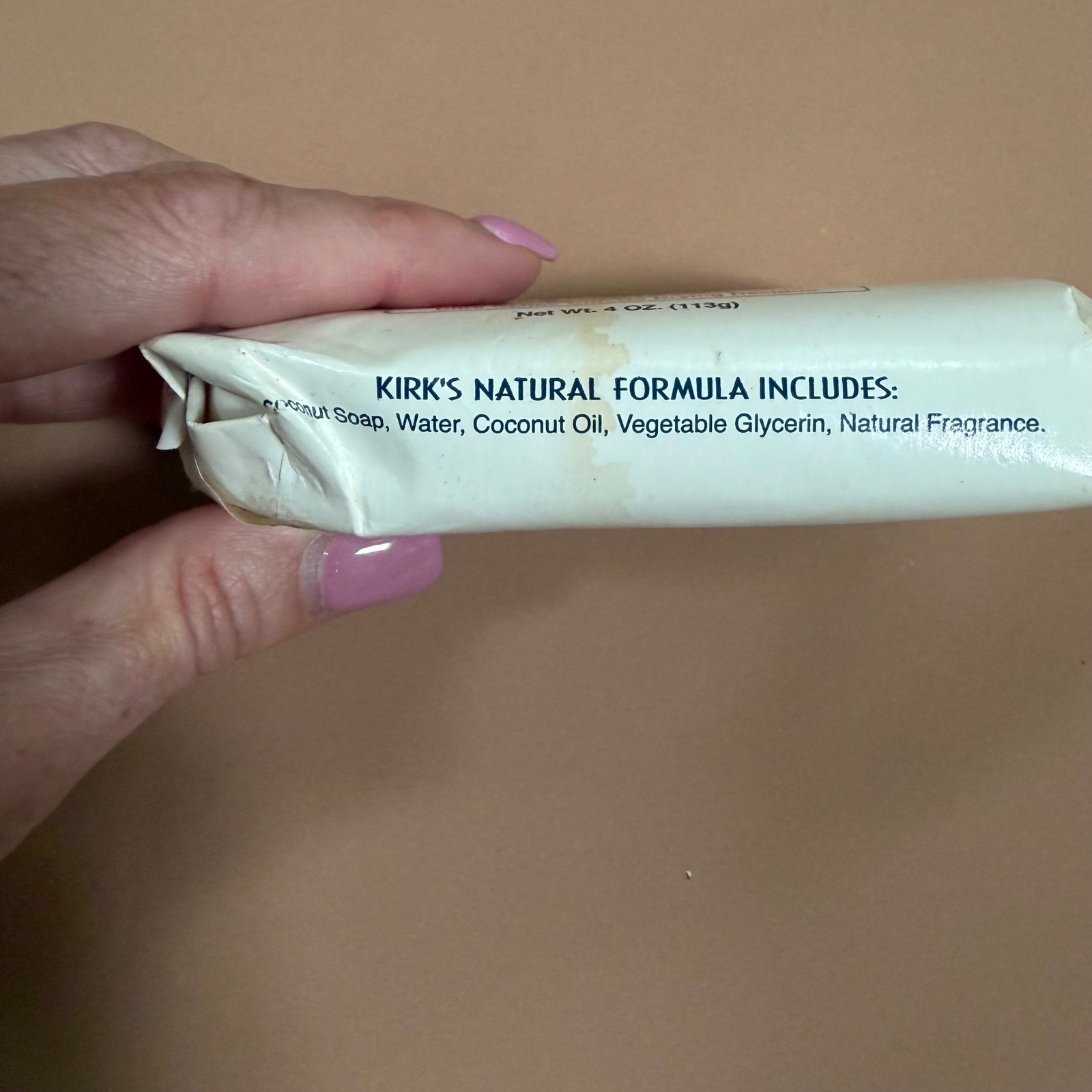 Kirk’s Original Coco Castile Natural Coconut Oil Bar Soap 4 oz Hypoallergenic