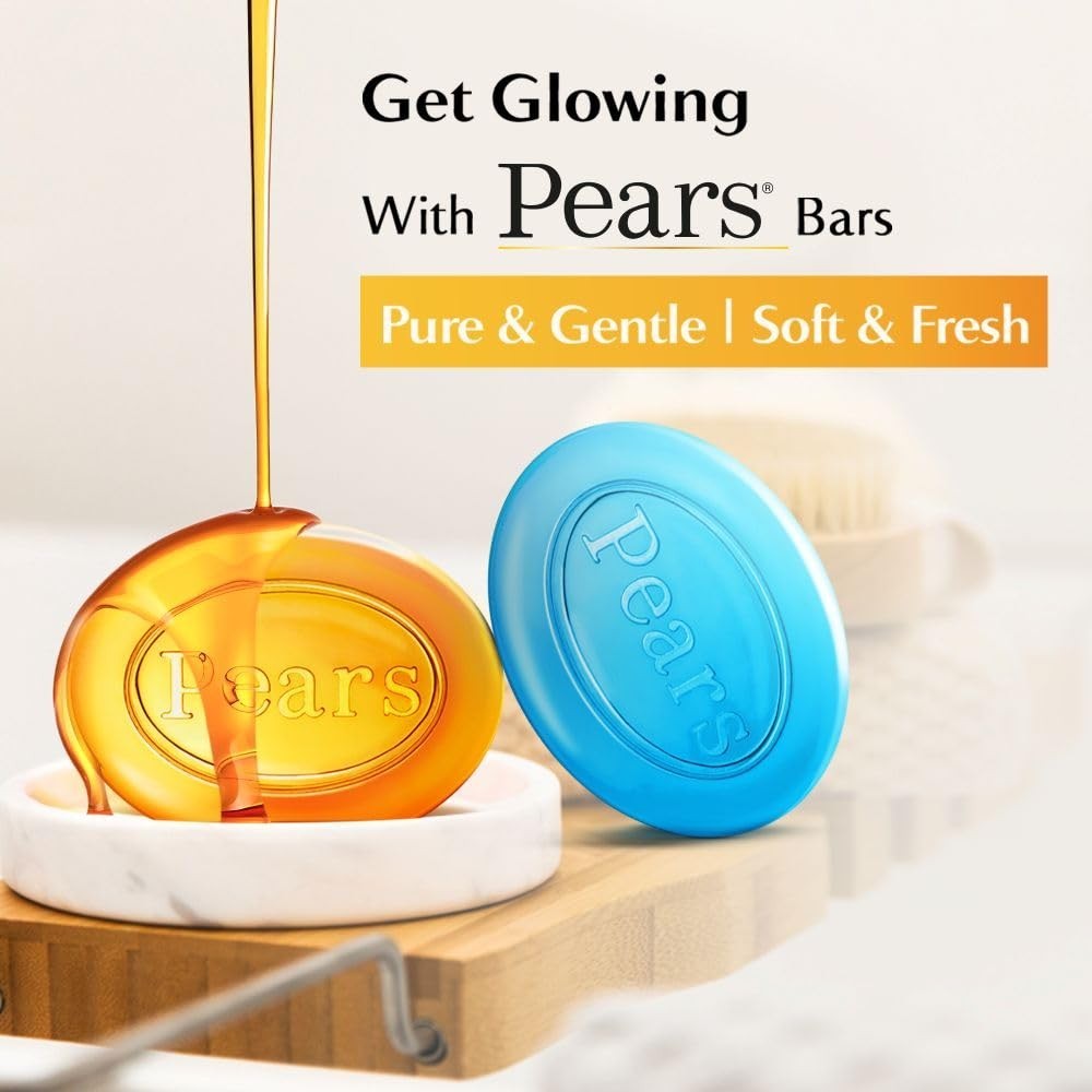Pears Glycerin Bathing Bar,Variety Pack, 125g*5 ,Pure&Gentle,Soft&Fresh, Aloe