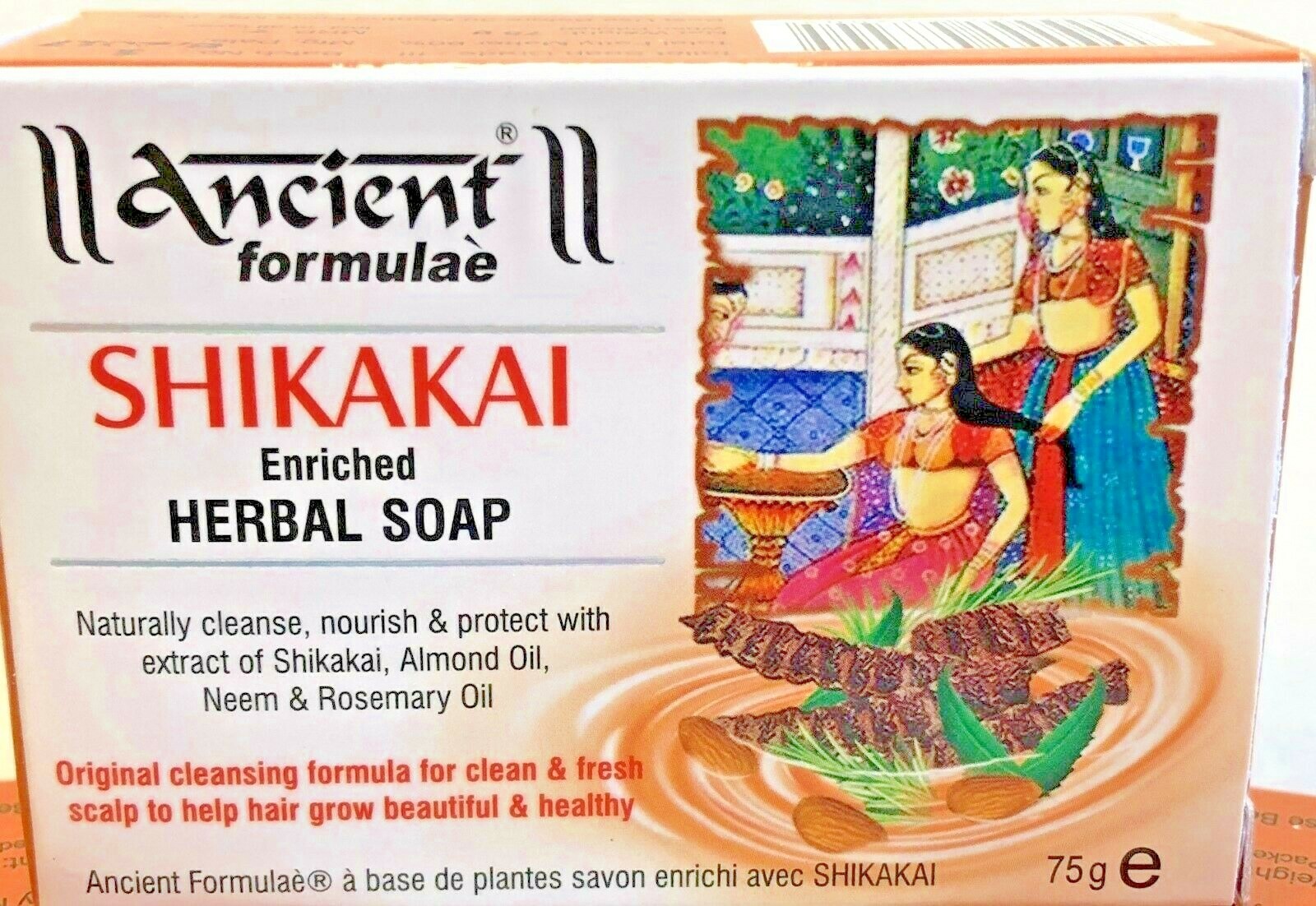 Hesh Shikakai Soap Bar 75gX 3 Pack- Ancient Formula- New Herbal Pack US Seller