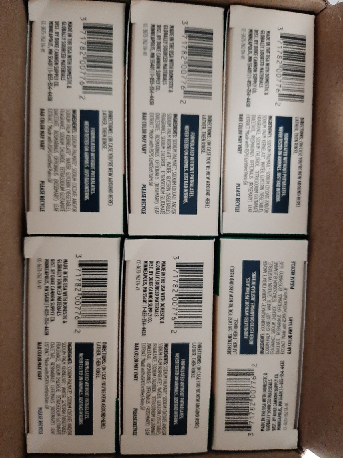 LOT OF 6!!!! Duke Cannon Everlasting Puck Soap – Illegally Cut Pine – 5oz