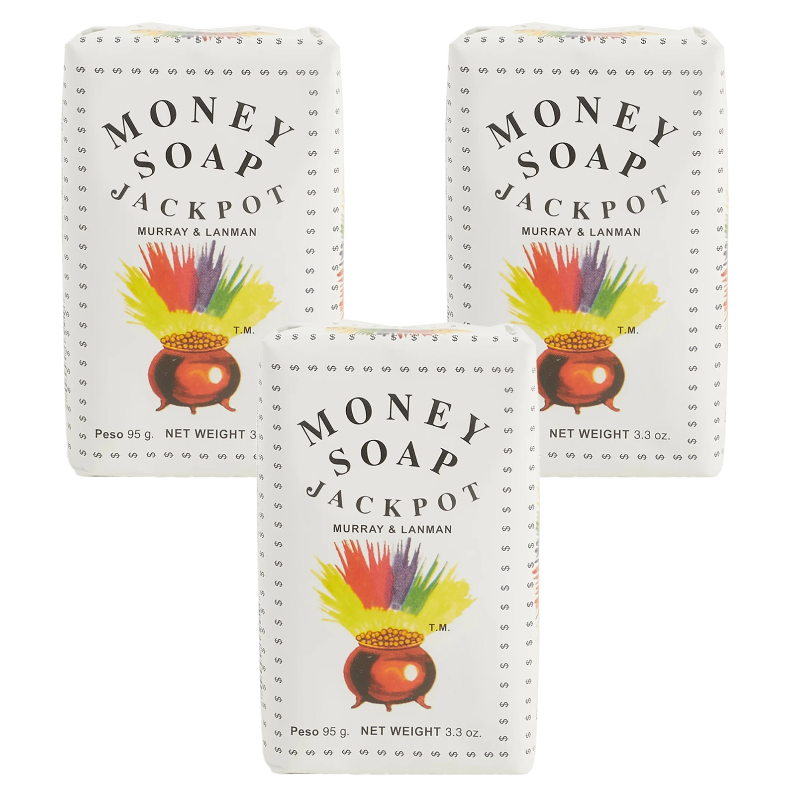 3 Pack – L&K Murray & Lanman & Kemp Florida Water, Money Jackpot Soap