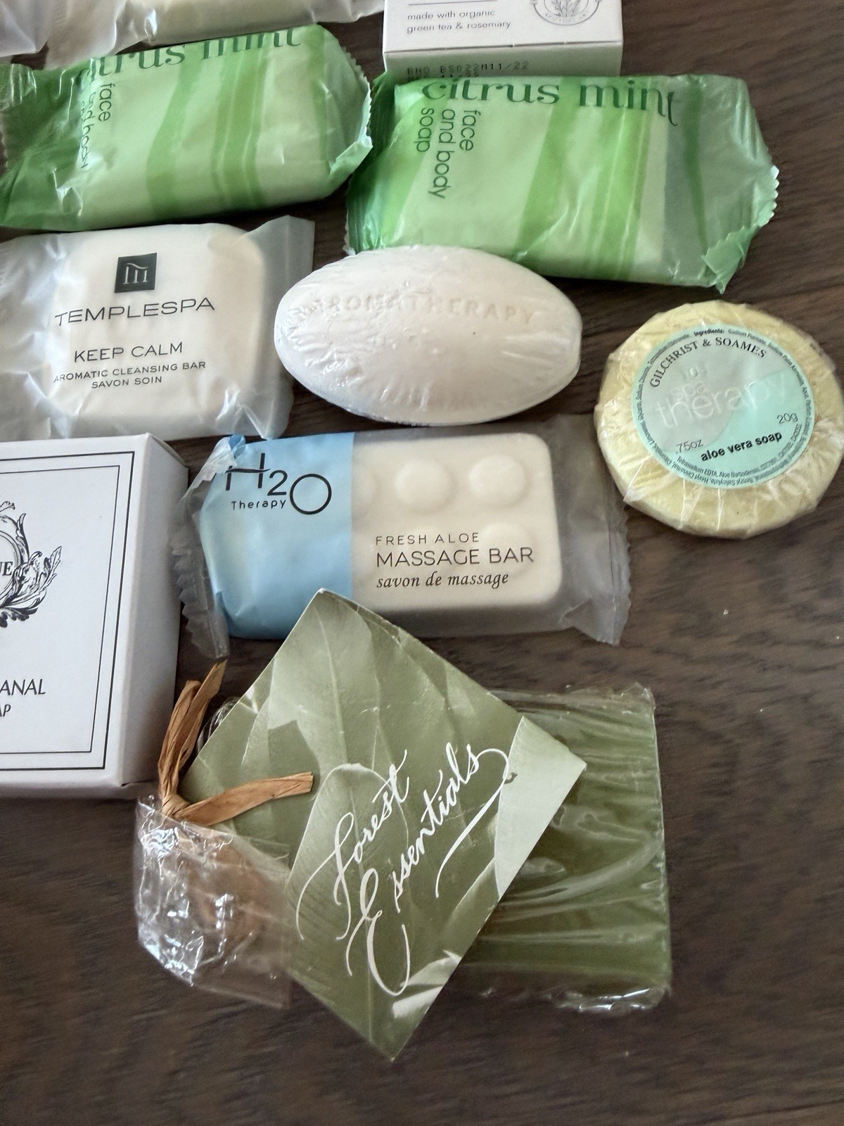Lot of 18 Luxury Hotel Travel Soaps Mixed Premium Brands Templespa Crabtree
