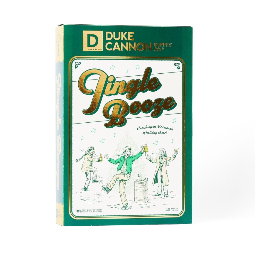Duke Cannon Men’s Soap Bar GIFT SET – JINGLE BOOZE – 3 FULL BARS 10oz ea
