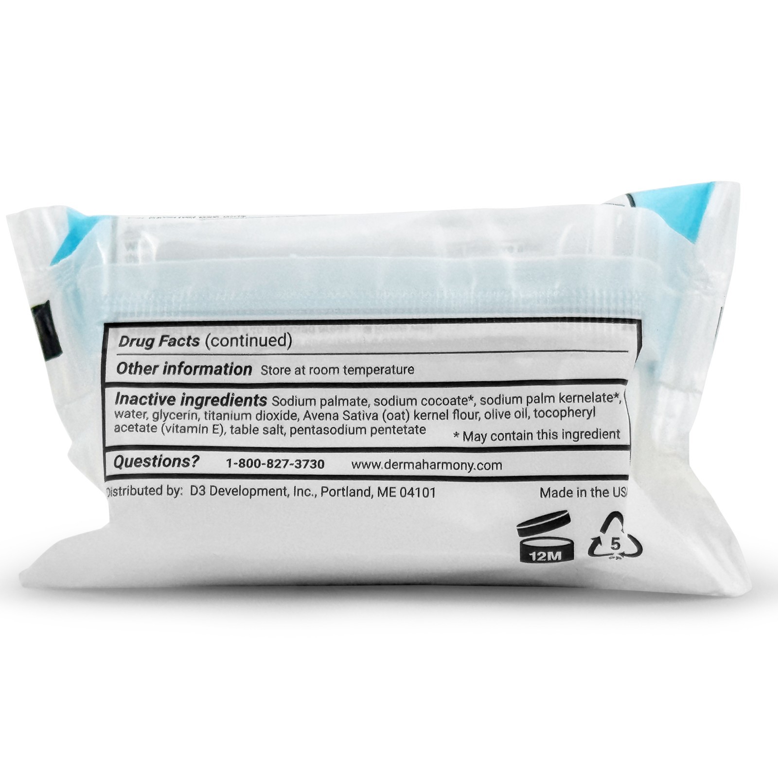 Five Pack – 2% Pyrithione Zinc (ZNP) Bar Soap – DermaHarmony 4 oz (Made in USA)