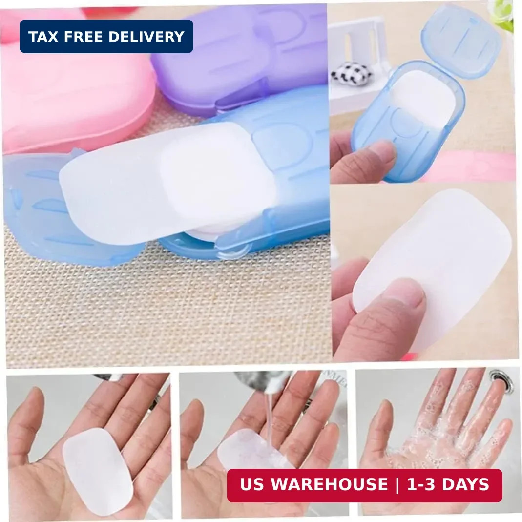 Disposable Soap Sheets Paper 5 Boxes Hand Cleaner Fragrance Mini Soap Paper for