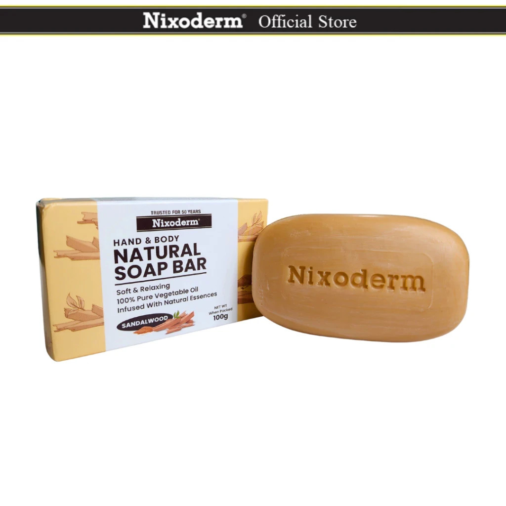 Nixoderm Natural Soap Bar 100g Lavender Sandalwood Olive All Skin Type Vitamin E