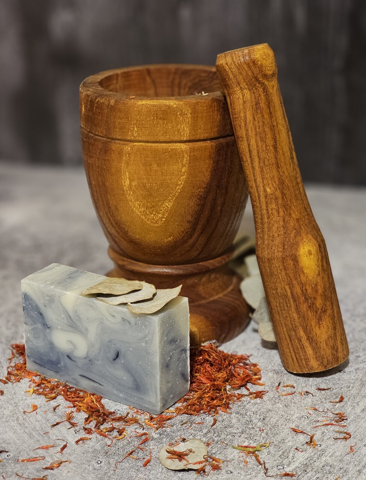 Cypress Lavender Swirl Handmade Soap Vegan Organic