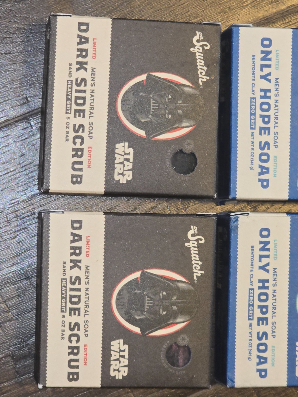 LOT of 6 Squatch STAR WARS soap Legendary Lather Only Hope Dark Side New Set