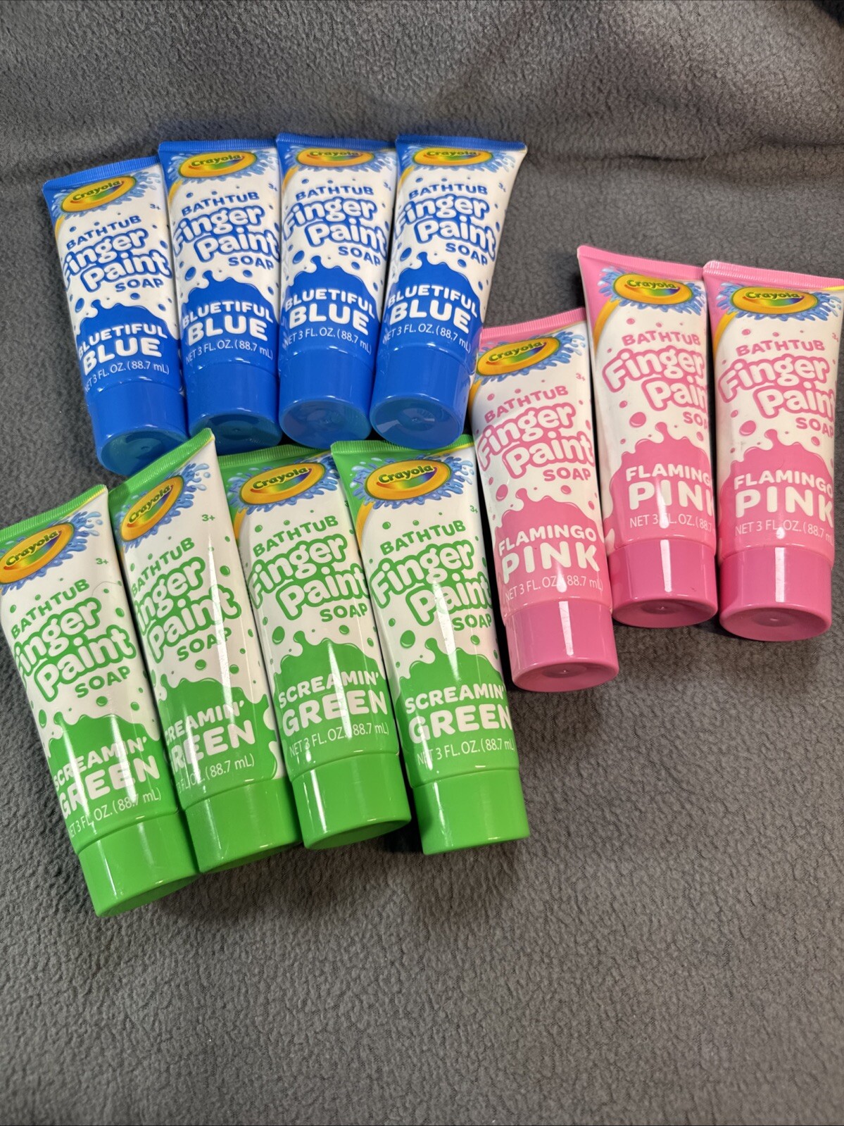 Crayola Bathtub Finger Paint Soap Green Blue Pink Non Toxic Paint Kids Lot Of 11